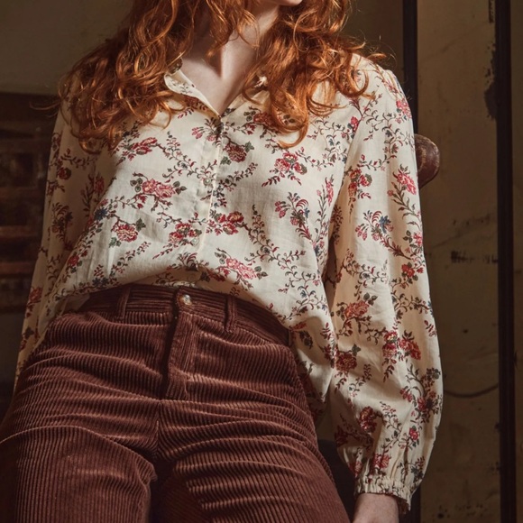 Emile et Ida Tops - Emile Et Ida Aude Orchard Blouse Top Button Down Size‎ Medium Cottagecore